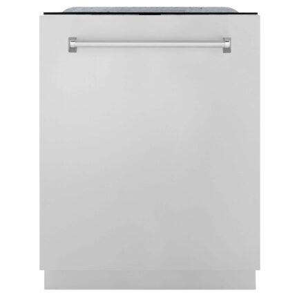 ZLINE 24-Inch Monument Series 3rd Rack Top Touch Control Dishwasher in Satin Stainless Steel with Stainless Steel Tub, 45dBa (DWMT-SN-24)