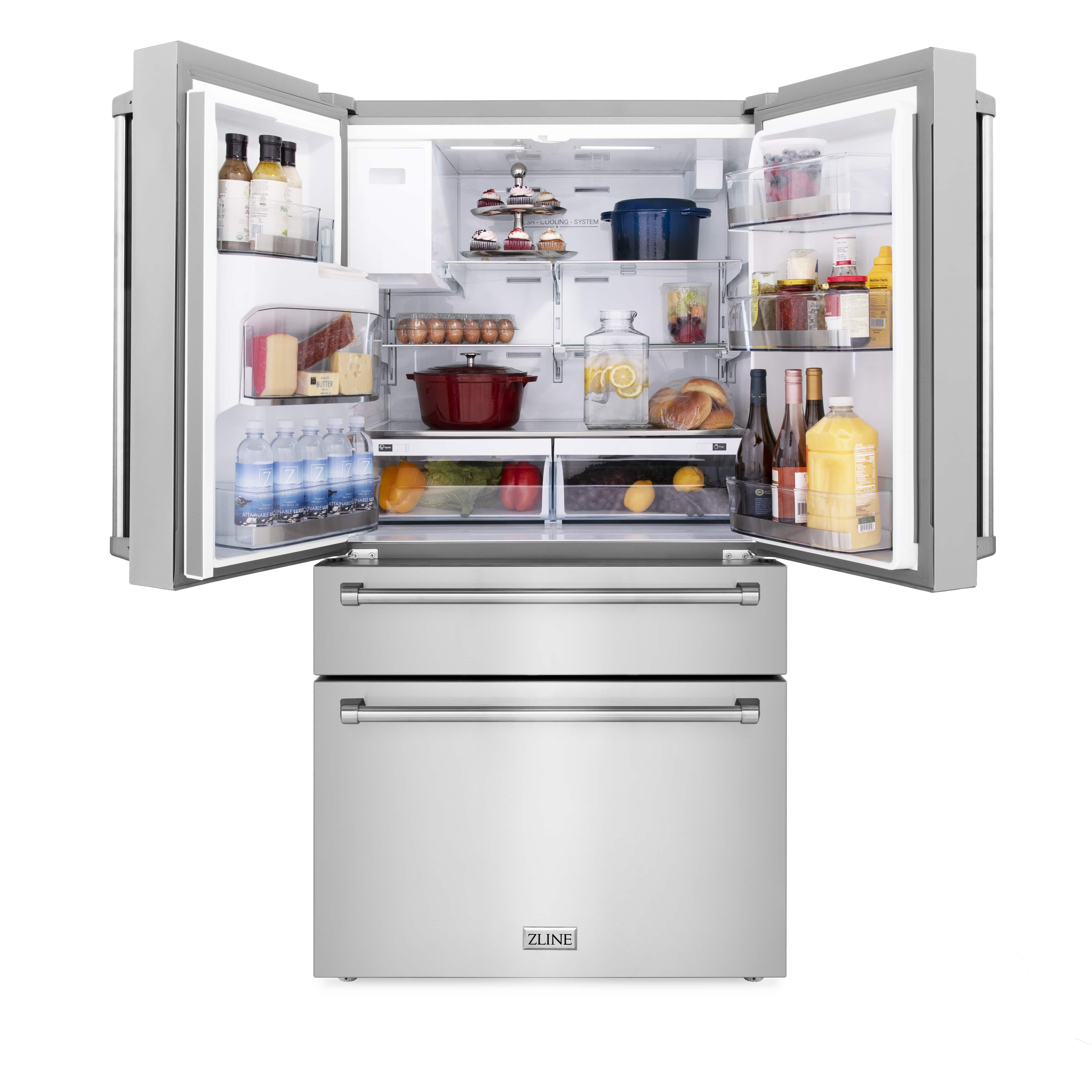 zline-36-216-cu-ft-freestanding-french-door-refrigerator-with-water-and-ice-dispenser-in-fingerprint-resistant-stainless-steel-rfm-w-36-refrigerators-zline-homeoutletdire-414327