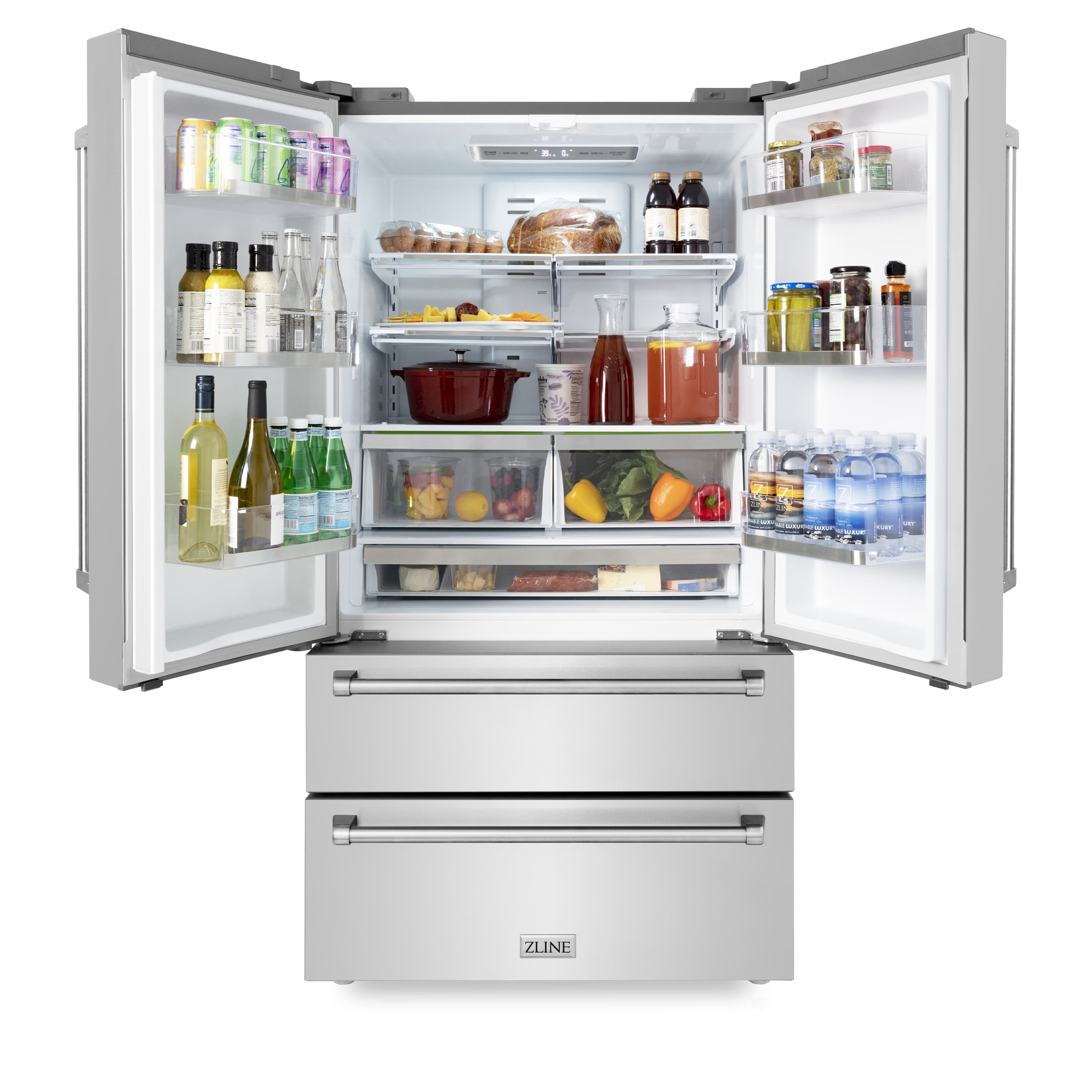 zline-36-225-cu-ft-freestanding-french-door-refrigerator-with-ice-maker-in-fingerprint-resistant-stainless-steel-rfm-36-refrigerators-zline-homeoutletdirect-628614
